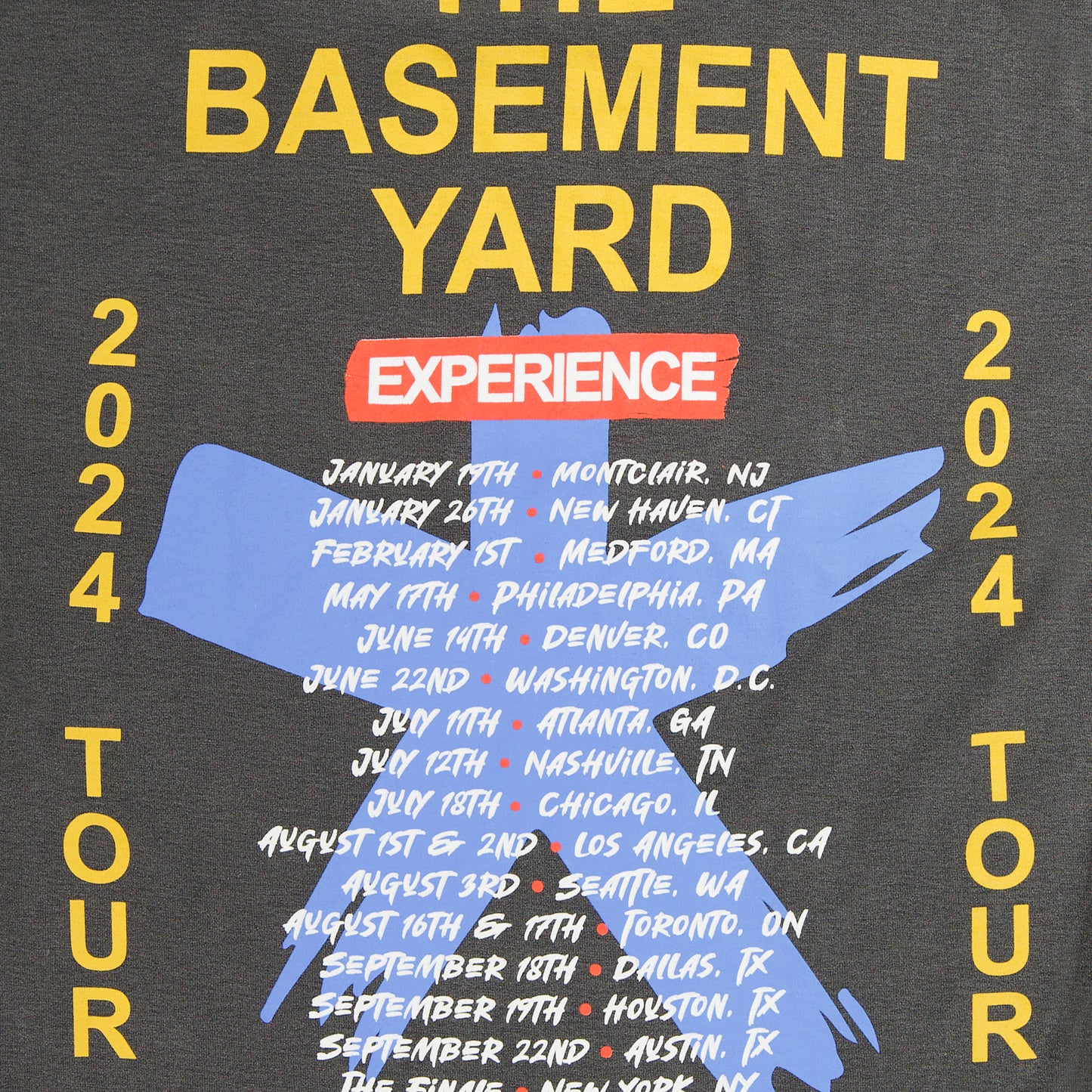 TBY Tour Inside Out Washed Black Tee