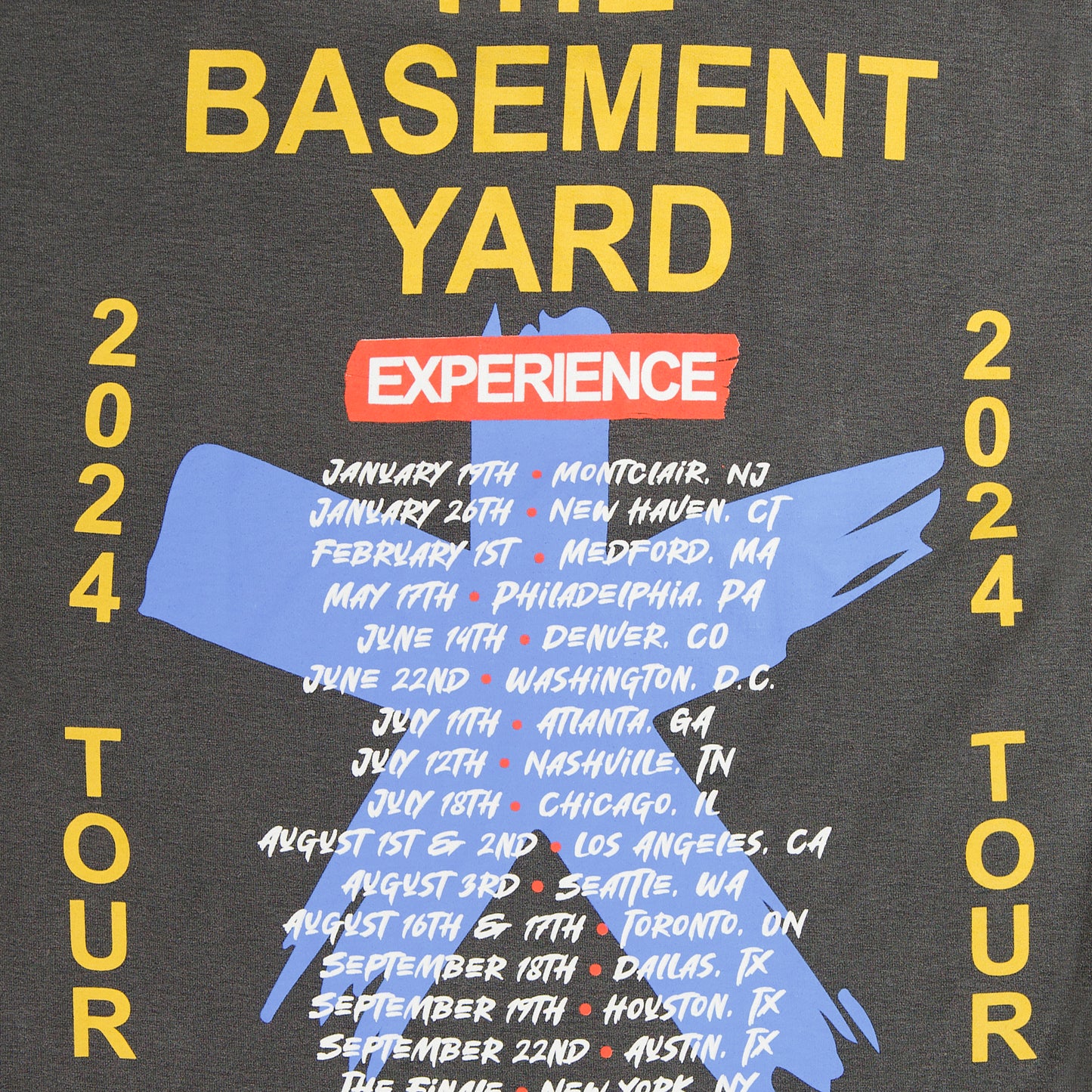 TBY Tour Inside Out Washed Black Tee